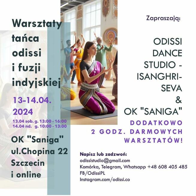 Warsztaty tańca indyjskiego odissi i fuzji