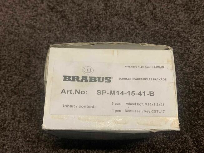 Komplet Śruby Do Kół Brabus Sp-m14-15-b - 20 Sztuk 45mm