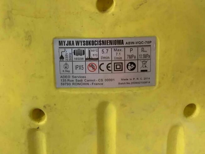 Myjka Wysokociśnieniow Carscher Adeo Abw-vqc-70p 1065w