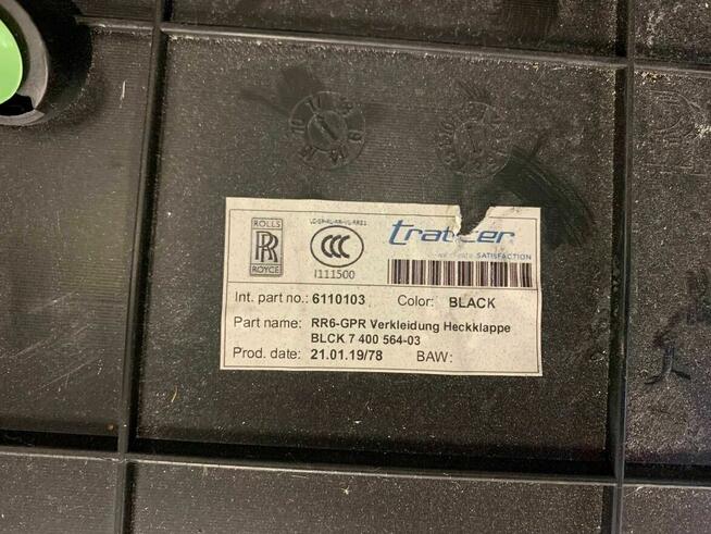 Mocowania Tapicerki Tylnej Klapy Rolls-Royce Dawn RR6