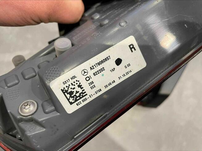 Mercedes S-klasa Coupe W217 Lampa Tylna Lewa Prawa