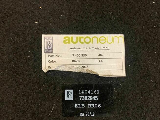 Wykładzina Bagażnika Rolls-Royce Dawn RR6 Oryginał