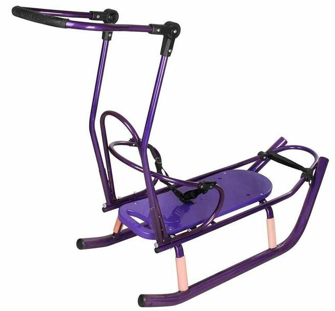 Sanki Metalowe Z Regulowanym Pchaczem Z Oparciem