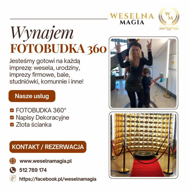 Fotobudka 360 - Wynajem - Pozytywnie nakręcamy imprezy