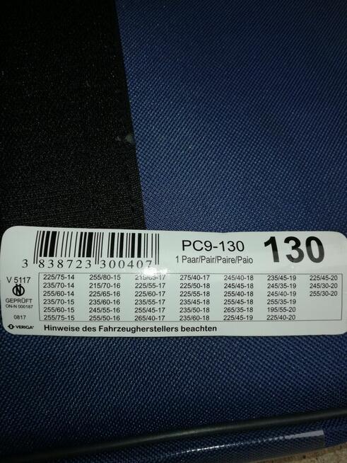 Łańcuchy śniegowe na koła KN 130