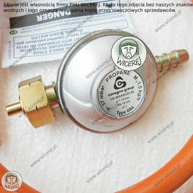 Reduktor, zestaw podłączeniowy TABORETÓW GAZOWYCH z butlą