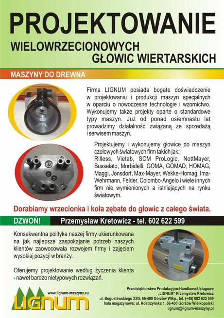 głowice nowe do wiertarek lignum gomad