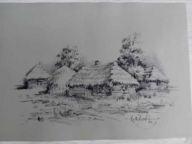 Wiktor Zin szkice węglem