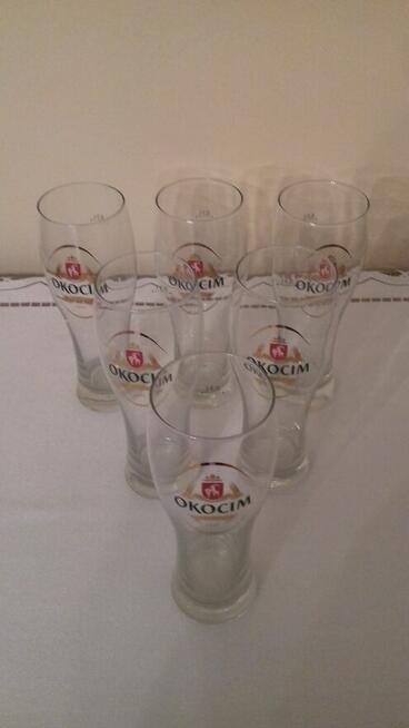 Szklanki wysokie do piwa „Okocim”, do sprzedania