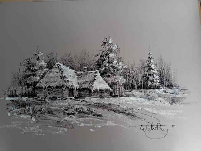 Wiktor Zin szkice węglem