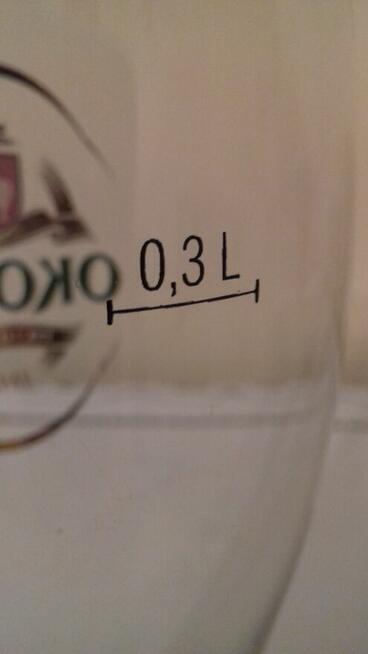 Szklanki wysokie do piwa „Okocim”, do sprzedania