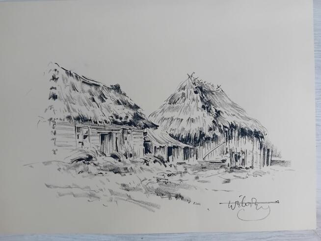 Wiktor Zin szkice węglem