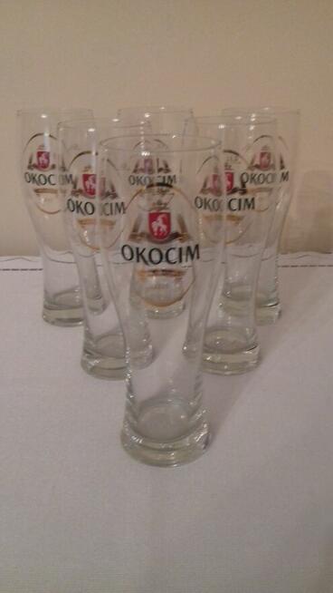 Szklanki wysokie do piwa „Okocim”, do sprzedania
