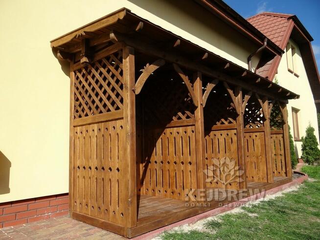 Nowoczesna stodoła domek z drewutnią nowoczesny styl Producent