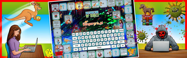 Gra XXL BEZPIECZNI W SIECI dla DZIECI do skakania, nauki