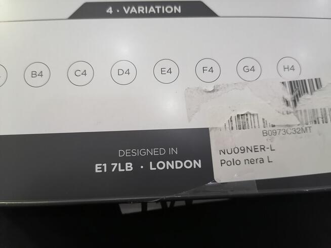 L NUQLO Męska ekskluzywna koszulka polo czarna