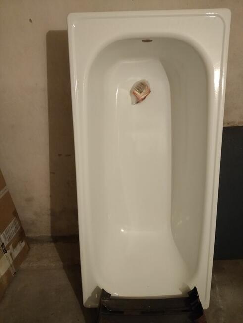 Wanna nowa emaliowana z Olkusz 150 cm i muszla oraz płytki