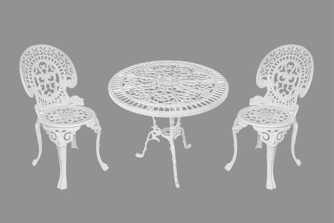 MEBLE OGRODOWE ŻELIWNE stół krzesło