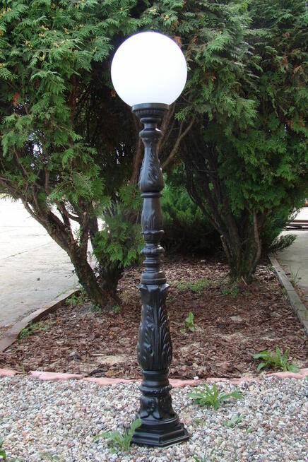 LAMPA ŻELIWNA H-140cm KULA25 OGRODOWA Gusseisen OŚWIETLENIE