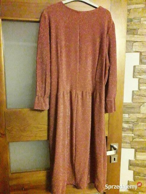 Połyskująca Sukienka kopertowa 48/50