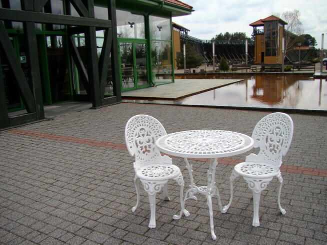 MEBLE OGRODOWE ŻELIWNE stół krzesło