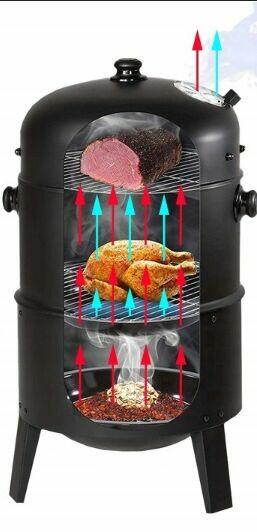 Grill Węglowy Wędzarnia 3w1 Palenisko Stalowe