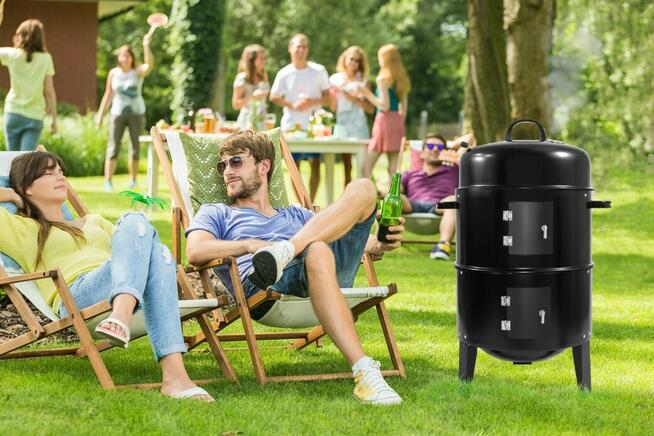 Grill Węglowy Wędzarnia 3w1 Palenisko Stalowe