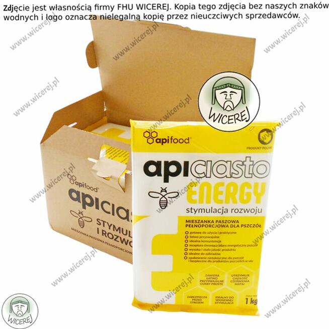 Ciasto Apifood Energy Apiciasto 1 KG dla Pszczół Fondant