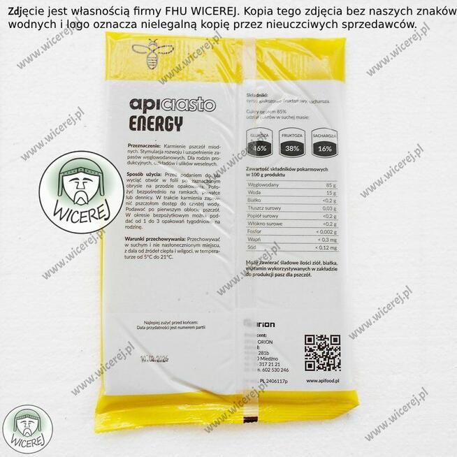 Ciasto Apifood Energy Apiciasto 1 KG dla Pszczół Fondant