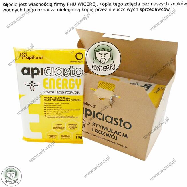 Ciasto Apifood Energy Apiciasto 1 KG dla Pszczół Fondant