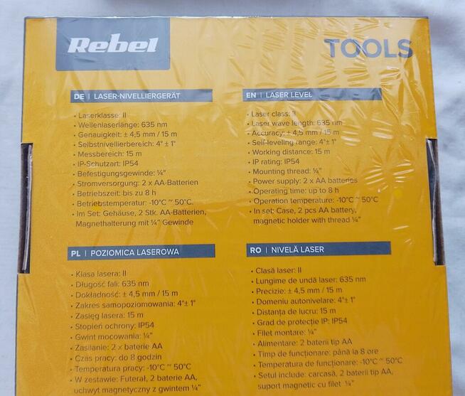 Poziomica Laserowa Samo Poziomująca RB-1115