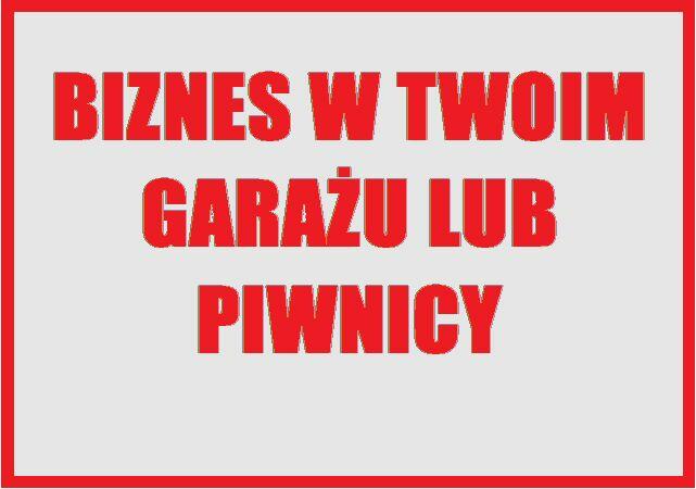 Pomysł na biznes w Twoim garażu lub piwnicy. Mały wkład
