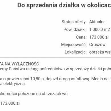 Działki na sprzedaż