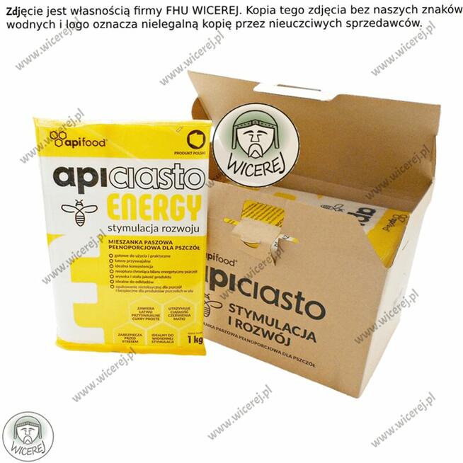 Ciasto Apifood Energy 10KG PORCJOWANE 10x1kg Apiciasto