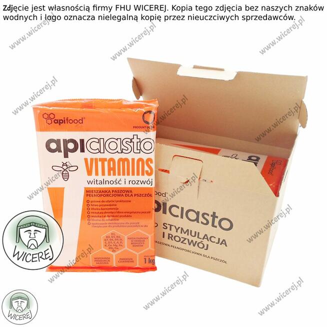Ciasto Apifood Vitamins Apiciasto 10KG PORCJOWANE 10x1kg