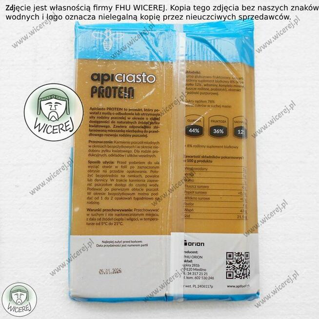 Ciasto Dla Pszczół Apifood Protein PORCJOWANE 10KG (10x1kg)