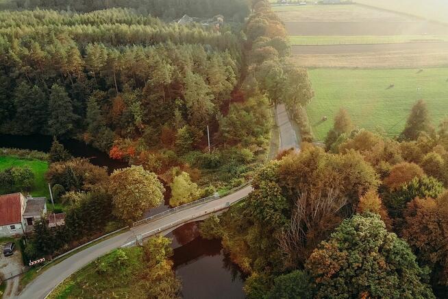 Działka z linią brzegową Kanału Elbląskiego - Miłomłyn.