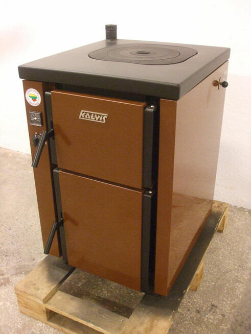 Kuchnia węglowa - kocioł c.o. KALVIS 4B-1 brązowa