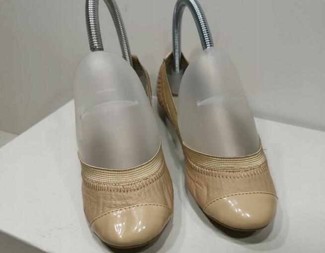 36 Stylesnob ekskluzywne baleriny 23,5 cm skórzane beżowe