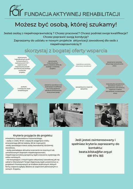 Projekt aktywizacji zawodowej dla osób z niepełnosprawnością