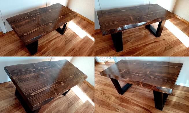 stolik kawowy rustyk z drewna drewniany ława stół 100cm X03