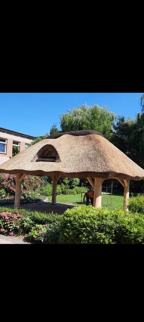 Altanki, altany, dachy, trzcina, strzecha