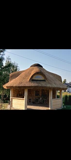 Altanki, altany, dachy, trzcina, strzecha