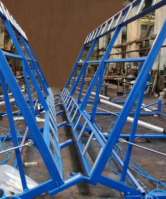 Stół motylkowy do prefabrykacji domów, linia produkcyjna.