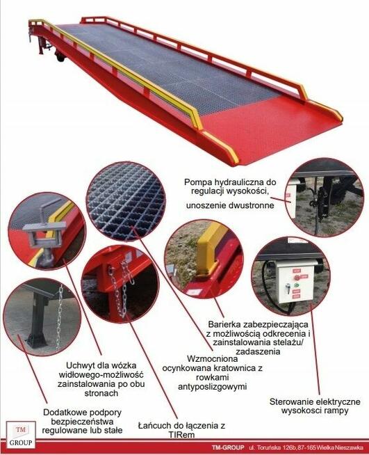 Rampa przeładunkowa załadunkowa najazdowa 20T mobilna NOWA
