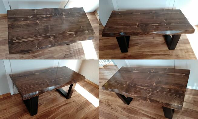 stolik kawowy rustyk z drewna drewniany ława stół 100cm X03