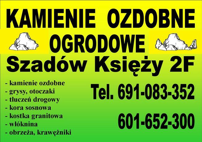 KAMIENIE OZDOBNE, GRYS, KORA sosnowa, Kostka granitowa