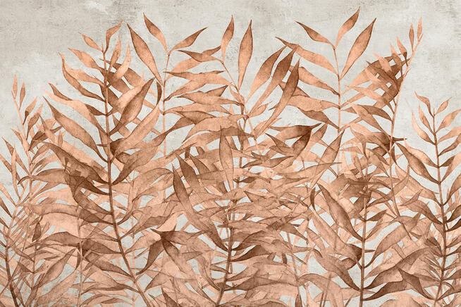 Tapeta brzoskwiniowa liście palmy