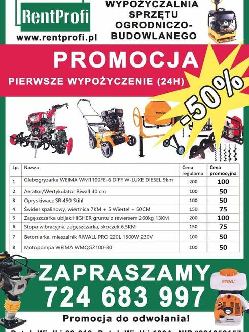 Wypożyczalnia Sprzętu Ogrodniczo-Budowlanego