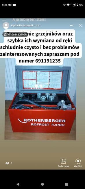 Zamrażanie rur wymiana grzejników oraz wymiana zaworów